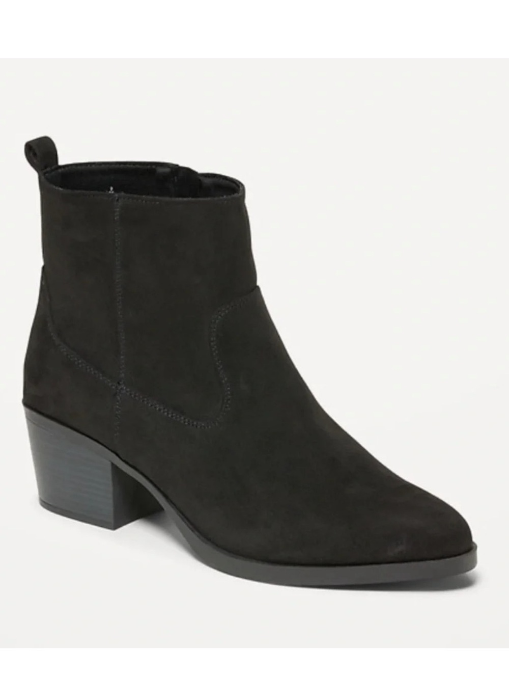 OLD NAVY‎ Faux Suede Western Ankle Boots in Blackjack